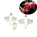3 Pcs Fuchsia Flower Petal Cutter Set for Fondant & Gumpaste