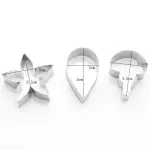 3 Pcs Nasturtium Flower Petal Cutter Set for Fondant & Gumpaste