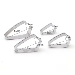 4 Pcs Daffodil Janquil Flower Petal Cutter Set for Fondant & Gumpaste