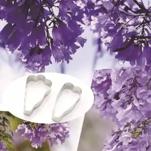 2 Pcs Jacaranda Flower Petal Cutter Set for Fondant & Gumpaste