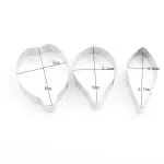 3 Pcs Anemone Petal Flower Cutter Set for Fondant & Gumpaste
