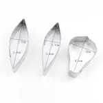 3 Pcs Clematis Petal Flower Cutter Set for Fondant & Gumpaste