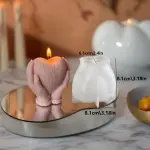 3D Heart Shape Silicone Mould for Chocolate, Soap & Candle Making
