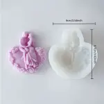 Romantic Couple Heart Theme Silicone Mould Style 1 for Fondant, Candle & Resin