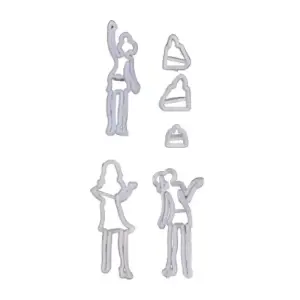 Fashion Girl Fondant Cutter Set for Cookies & Cake Decoration