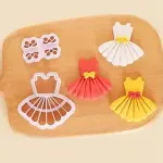 Dress & Bow Girl Fondant Cookie Cutter Set for Cake Decoration