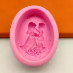 Romantic Couple Heart Theme Silicone Mould Style 3 for Fondant, Candle & Resin