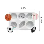 Sports Ball Silicone Mould – Basketball & Football for Fondant, Chocolate, Candle & Soap