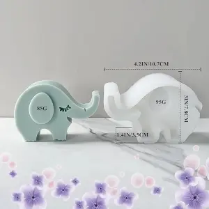 3D Cute Elephant Silicone Mould for Chocolate, Candle, Soap & Resin