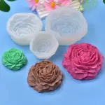 3 Pcs Peony Candle Silicone Mould Set for Candle, Chocolate & Resin