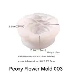 3 Pcs Peony Candle Silicone Mould Set for Candle, Chocolate & Resin
