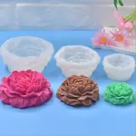 3 Pcs Peony Candle Silicone Mould Set for Candle, Chocolate & Resin