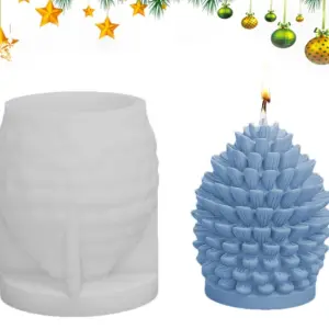 3D Christmas Pinecone Silicone Mould for Candle, Soap & Resin