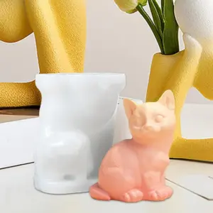 3D Cat Silicone Mould Large Size for Candle, Soap & Resin