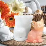 3D Cat Silicone Mould Large Size for Candle, Soap & Resin