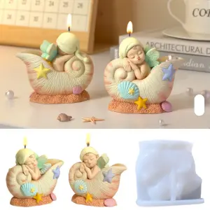 3D Conch Angel Silicone Mould for Candle, Soap & Resin