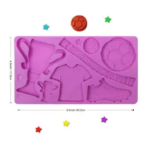 Football Trophy Jersey Theme Silicone Mould for Fondant & Chocolate