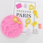 Makeup Dress Up Theme Silicone Mould for Fondant & Chocolate