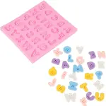 Alphabet Button Theme Silicone Mould for Fondant & Chocolate