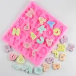 Alphabet Button Theme Silicone Mould for Fondant & Chocolate