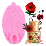 Pro Poppy Flower & Leaf Silicone Mould for Fondant, Chocolate & Gum Paste