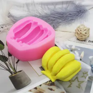 3D Banana Bunch Silicone Mould for Chocolate, Candle, Soap & Resin