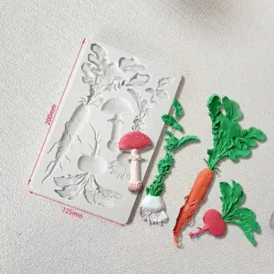 Vegetable Silicone Mould – Carrot, Beet, Onion & Mushroom
