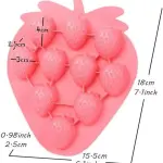 10 Cavity Strawberry Silicone Mould for Chocolate, Soap & Resin