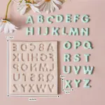 2 Pcs Upper & Lower Case Alphabet Silicone Mould Set