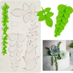 Leaf Succulent Theme Silicone Mould for Fondant & Chocolate