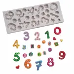 Small and Big Number Silicone Mould for Fondant & Chocolate