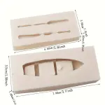 2 Pcs Small Boat & Rowboat Oars Silicone Mould for Fondant & Chocolate