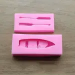 2 Pcs Small Boat & Rowboat Oars Silicone Mould for Fondant & Chocolate