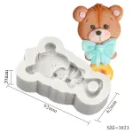 Teddy Bear Baby Bear Rattle Silicone Mould for Baby Shower Fondant & Chocolate