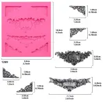 6 Cavity Baroque Scroll Lace Silicone Mould for Fondant & Chocolate