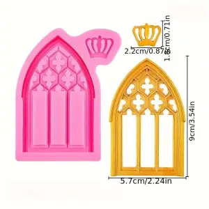 Arched Window Door Frame Silicone Mould for Fondant & Cake Decoration