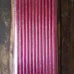 25 Pcs Metallic Pink Paper Straws for Cake Pops, Drinks & Party Decoration