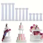 Cake Supporting Pillars Roman Column Cake Stand Supports – Pack of 4 (Small)
