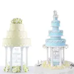 Cake Supporting Pillars Roman Column Cake Stand Supports – Pack of 4 (Large)