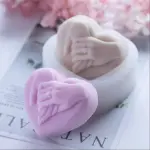 Heart Hand in Hand Silicone Mould for Candle, Soap, Chocolate & Resin