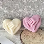 Heart Hand in Hand Silicone Mould for Candle, Soap, Chocolate & Resin