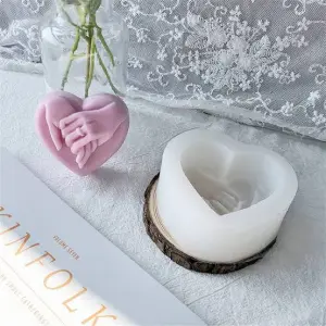 Heart Hand in Hand Silicone Mould for Candle, Soap, Chocolate & Resin