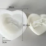 Heart Hand in Hand Engagement Theme Silicone Mould for Candle, Soap & Chocolate