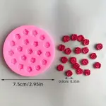 Mini Cherry Blossom & Rose Flower Silicone Mould for Fondant & Chocolate