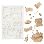 Pirate treasure box ship sea theme silicone mould