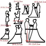 9 Pcs Wedding Couple Silhouette Cutter Set