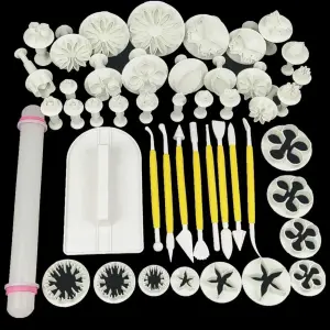 46 Pcs Fondant Decorating Tools & Cutter Set