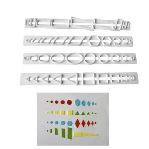 4 Pcs Geometric Fondant Cutter Set