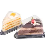 Black Triangle Pastry Box with Lid (Set of 10)