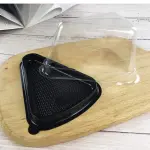 Large Black Triangle Pastry Box with Lid (10 Pcs)